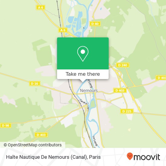 Mapa Halte Nautique De Nemours (Canal)