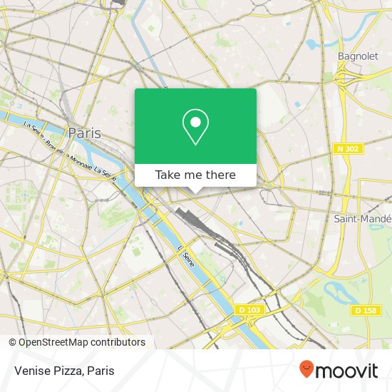 Venise Pizza map