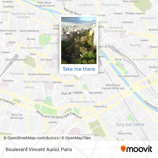 Boulevard Vincent Auriol map