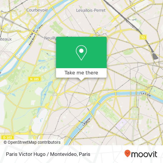 Paris Victor Hugo / Montevideo map
