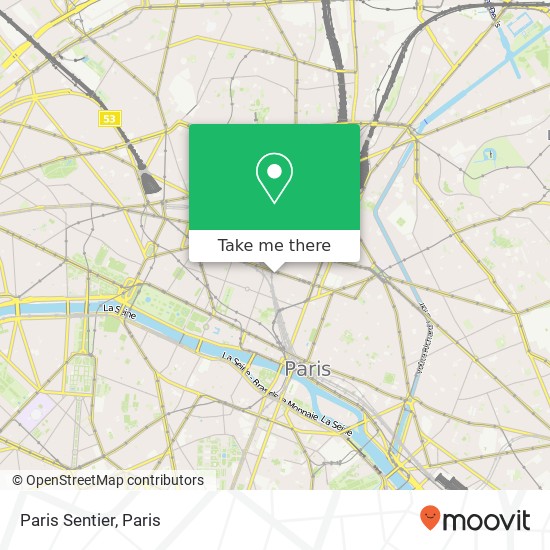 Paris Sentier map