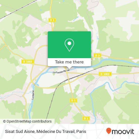 Sisat Sud Aisne, Médecine Du Travail map