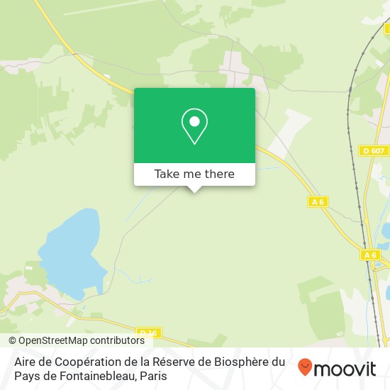 Aire de Coopération de la Réserve de Biosphère du Pays de Fontainebleau map