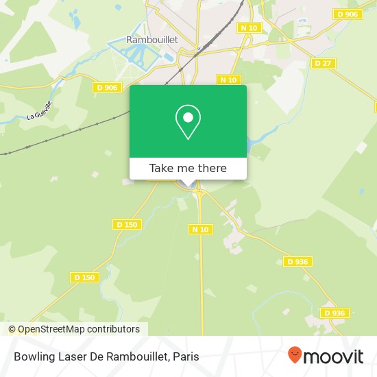 Mapa Bowling Laser De Rambouillet