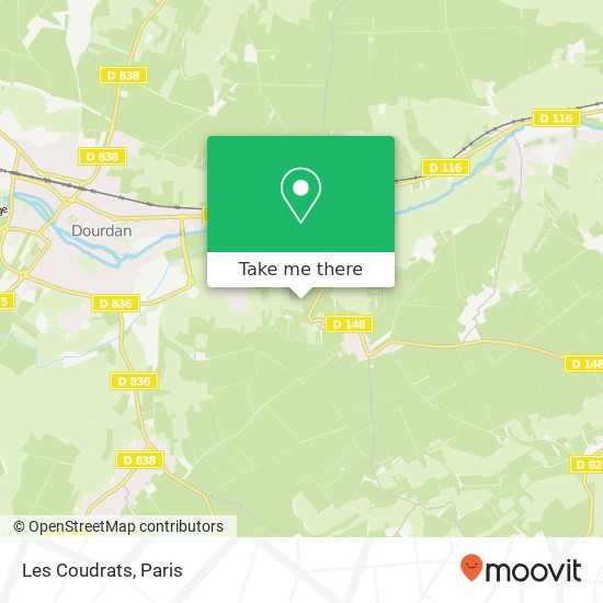 Les Coudrats map