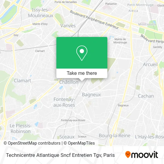 Technicentre Atlantique Sncf Entretien Tgv map