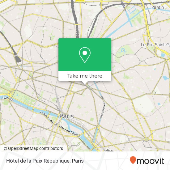 Hôtel de la Paix République map