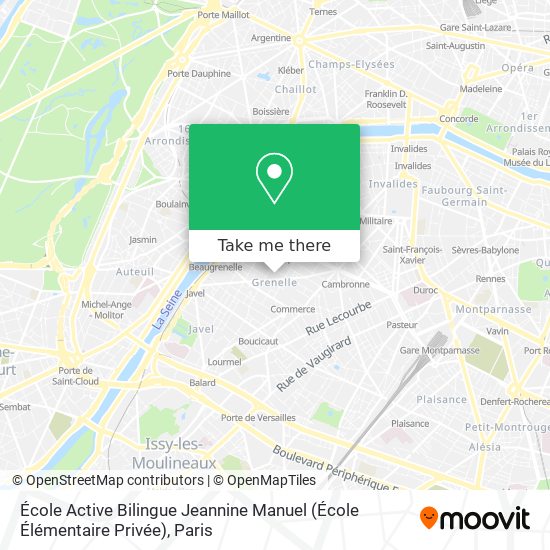 Mapa École Active Bilingue Jeannine Manuel (École Élémentaire Privée)