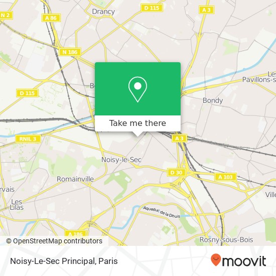 Noisy-Le-Sec Principal map