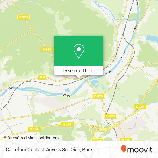 Mapa Carrefour Contact Auvers Sur Oise