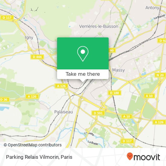 Mapa Parking Relais Vilmorin
