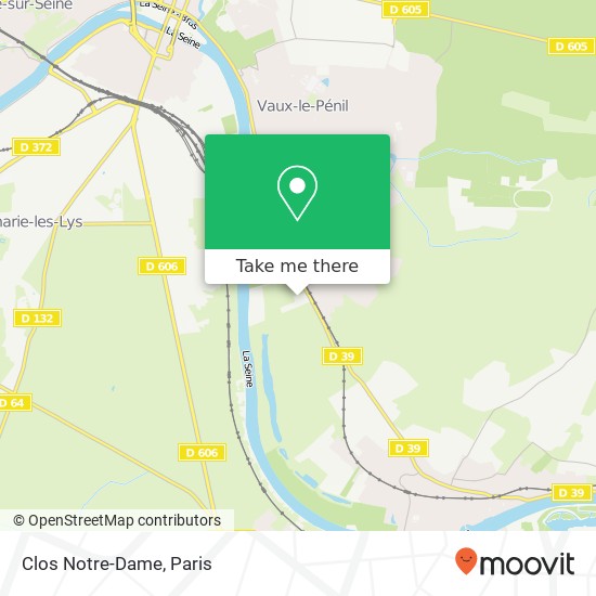 Mapa Clos Notre-Dame