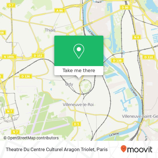 Mapa Theatre Du Centre Culturel Aragon Triolet