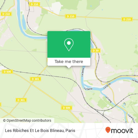 Mapa Les Ribiches Et Le Bois Blineau