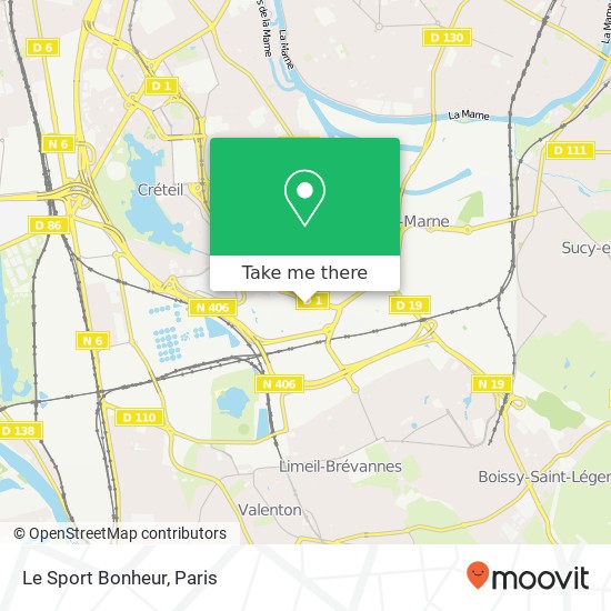 Le Sport Bonheur map