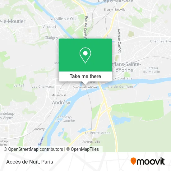 Accès de Nuit map
