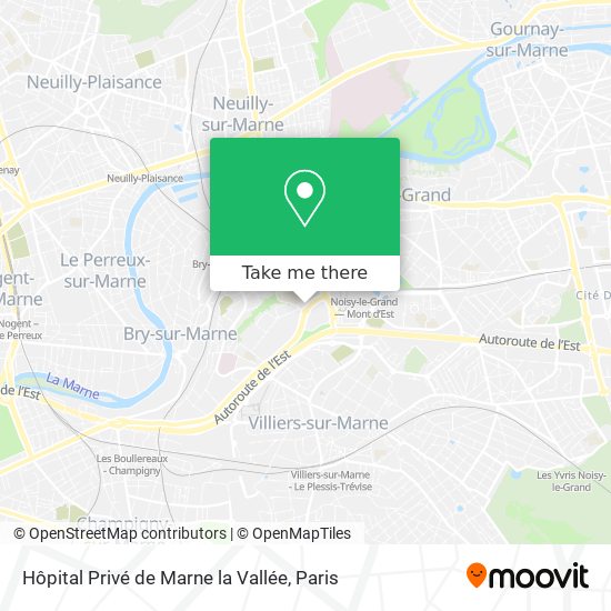 Hôpital Privé de Marne la Vallée map