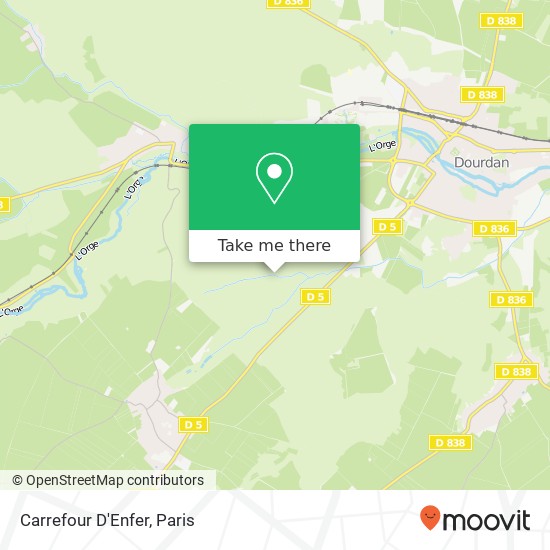 Carrefour D'Enfer map