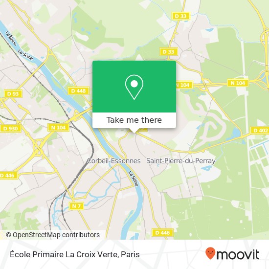 Mapa École Primaire La Croix Verte