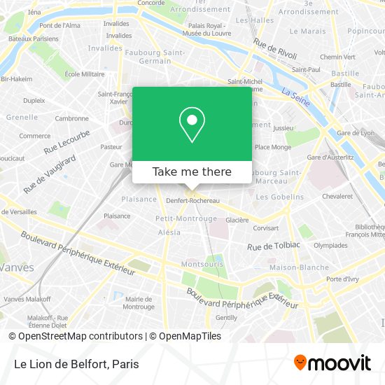 Le Lion de Belfort map