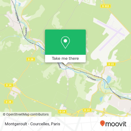 Mapa Montgeroult - Courcelles