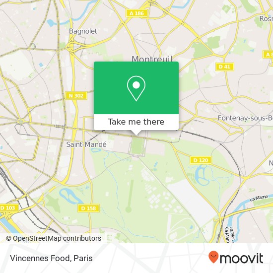 Vincennes Food map