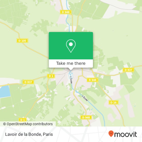Lavoir de la Bonde map