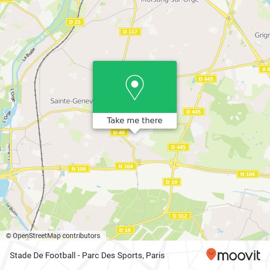 Mapa Stade De Football - Parc Des Sports