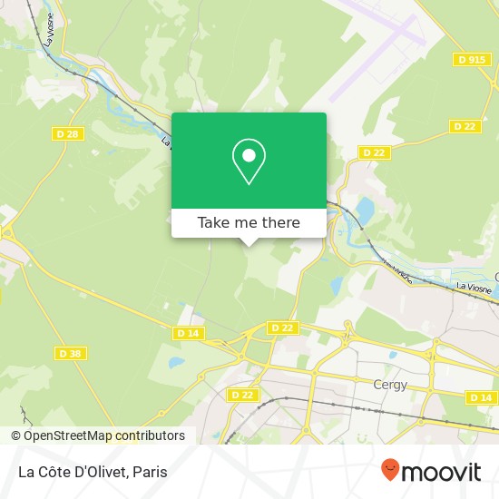 La Côte D'Olivet map