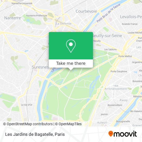 Les Jardins de Bagatelle map