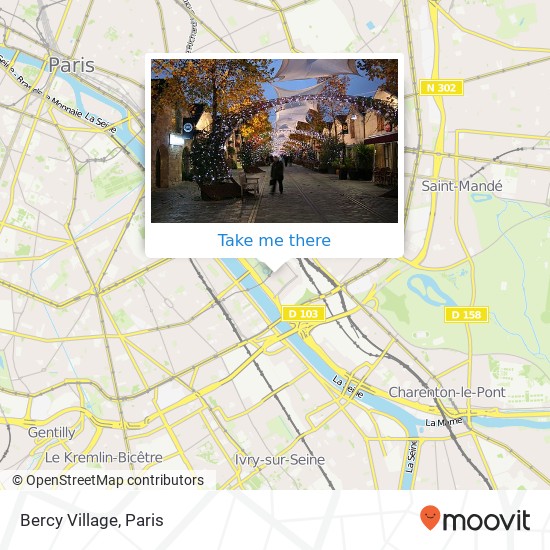 Mapa Bercy Village