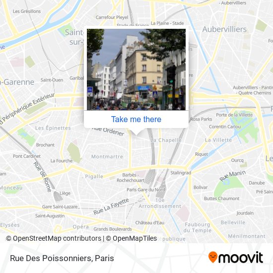 Mapa Rue Des Poissonniers