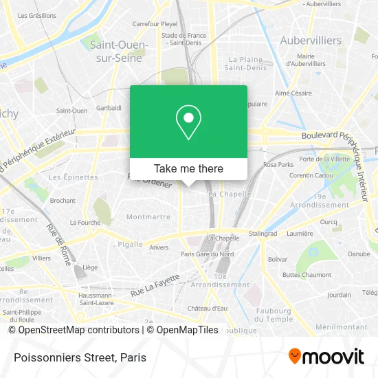 Mapa Rue Des Poissonniers