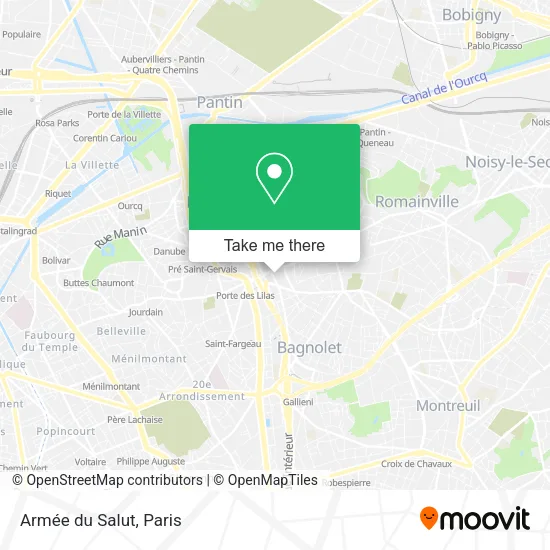 Armée du Salut map