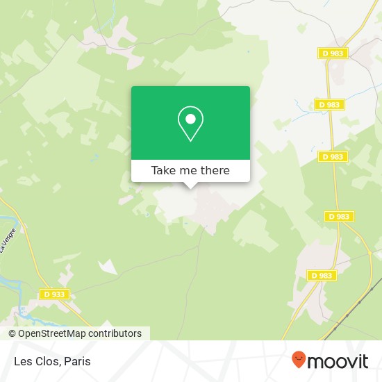 Les Clos map