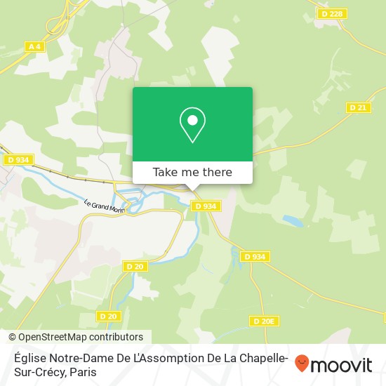 Mapa Église Notre-Dame De L'Assomption De La Chapelle-Sur-Crécy