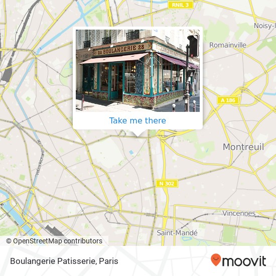 Mapa Boulangerie Patisserie