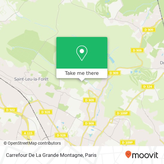 Carrefour De La Grande Montagne map
