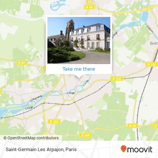 Mapa Saint-Germain Les Arpajon