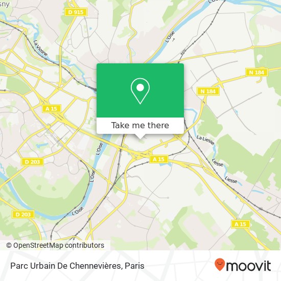 Mapa Parc Urbain De Chennevières