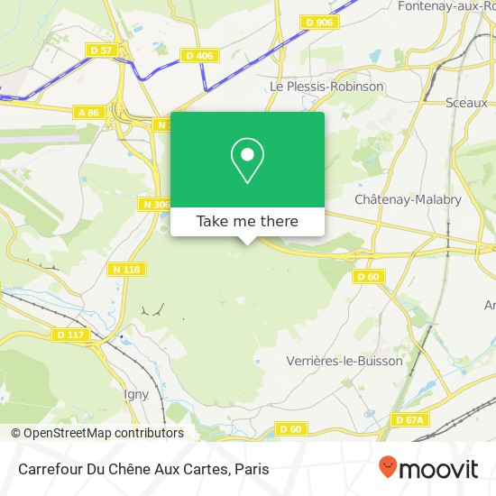 Carrefour Du Chêne Aux Cartes map