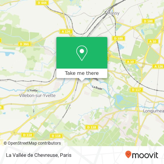 Mapa La Vallée de Chevreuse