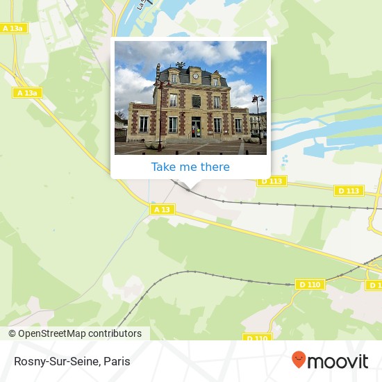 Mapa Rosny-Sur-Seine