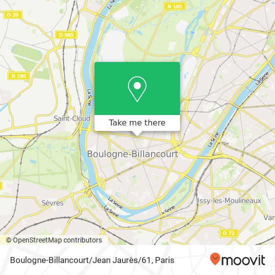 Boulogne-Billancourt / Jean Jaurès / 61 map