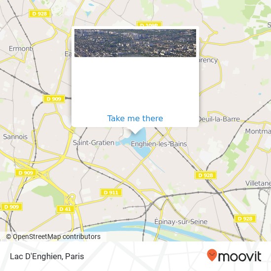 Mapa Lac D'Enghien