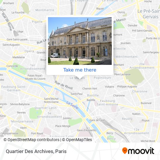 Mapa Quartier Des Archives