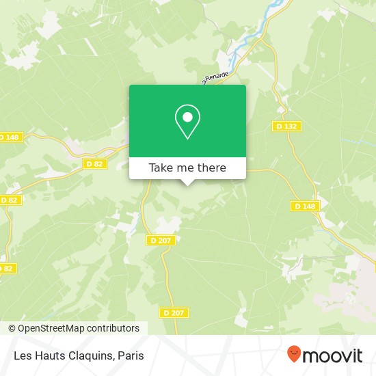 Les Hauts Claquins map