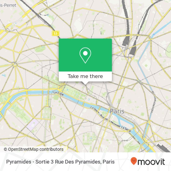 Mapa Pyramides - Sortie 3 Rue Des Pyramides