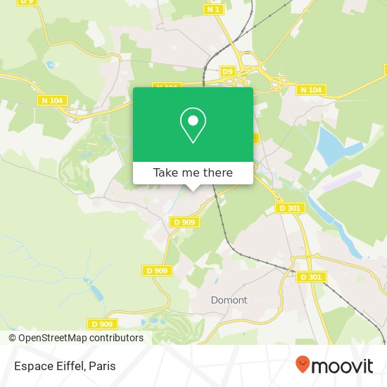 Mapa Espace Eiffel