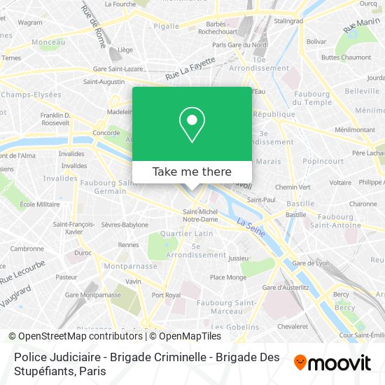 Police Judiciaire - Brigade Criminelle - Brigade Des Stupéfiants map